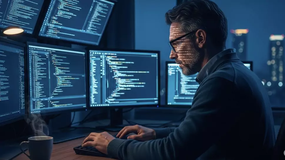 فریلنسر در حال کار